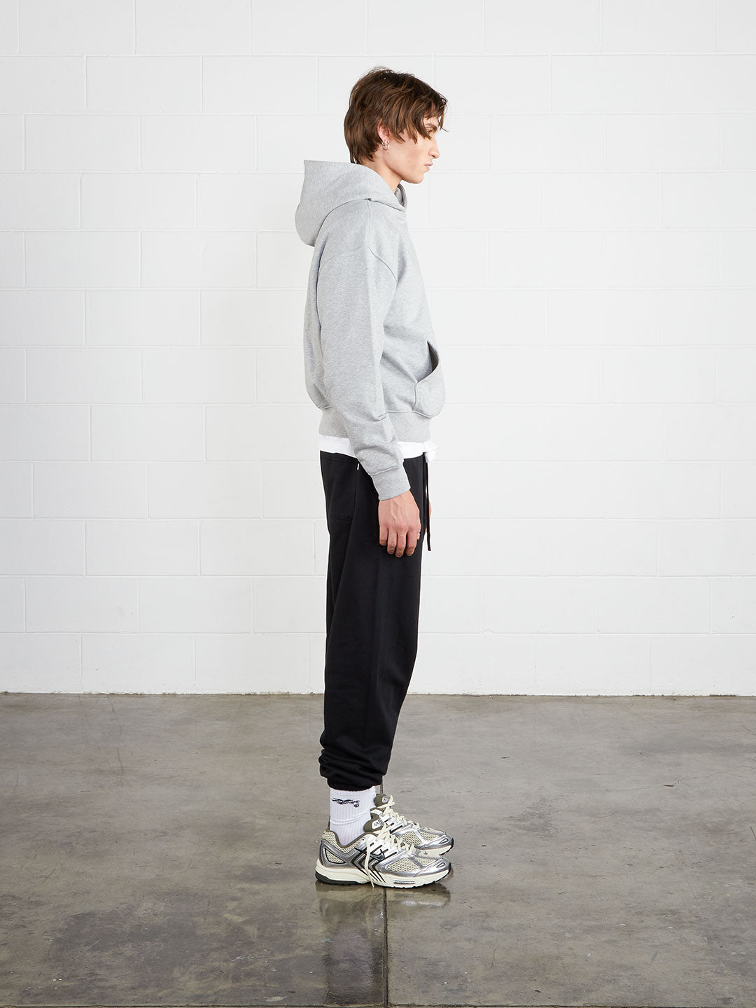 Perfect Cropped Hoodie Heather Grey