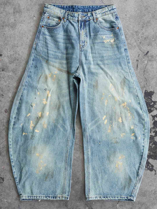 Hand-Painted Vintage Jeans