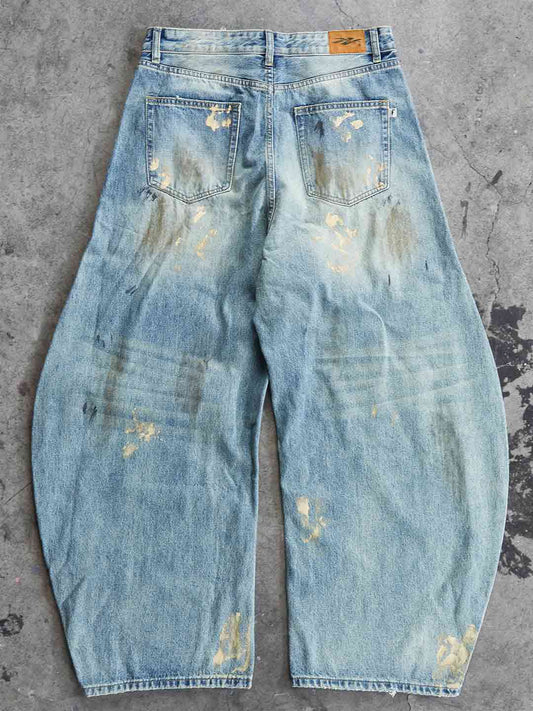 Hand-Painted Vintage Jeans