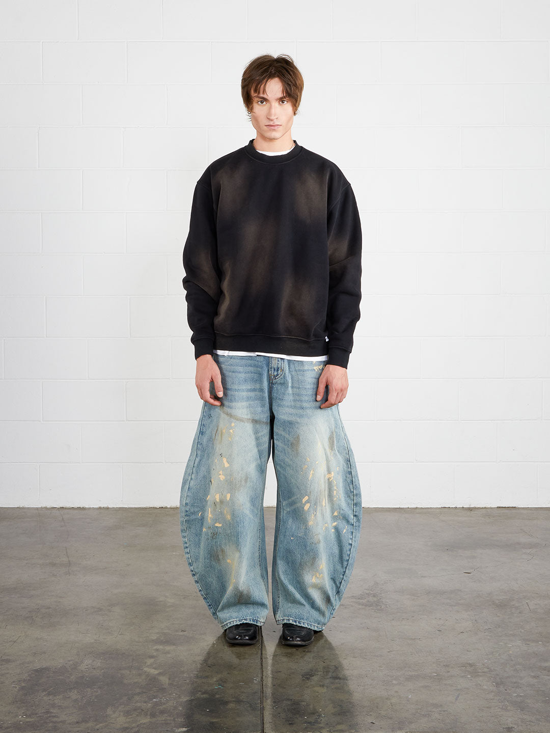 Washed Vintage Crewneck Black