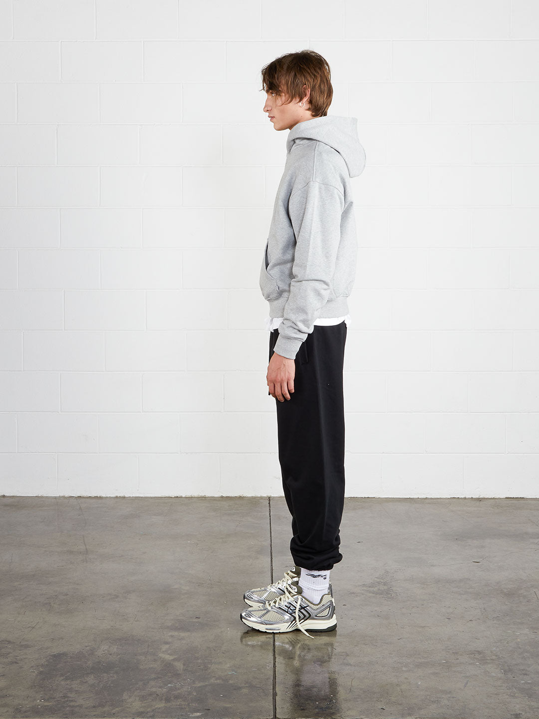 Perfect Cropped Hoodie Heather Grey