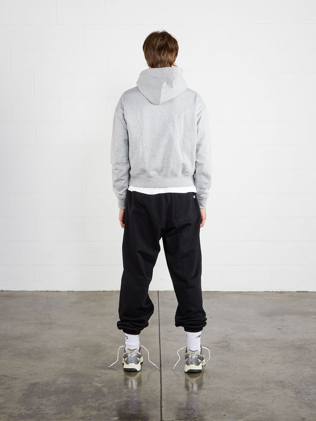 Perfect Cropped Hoodie Heather Grey